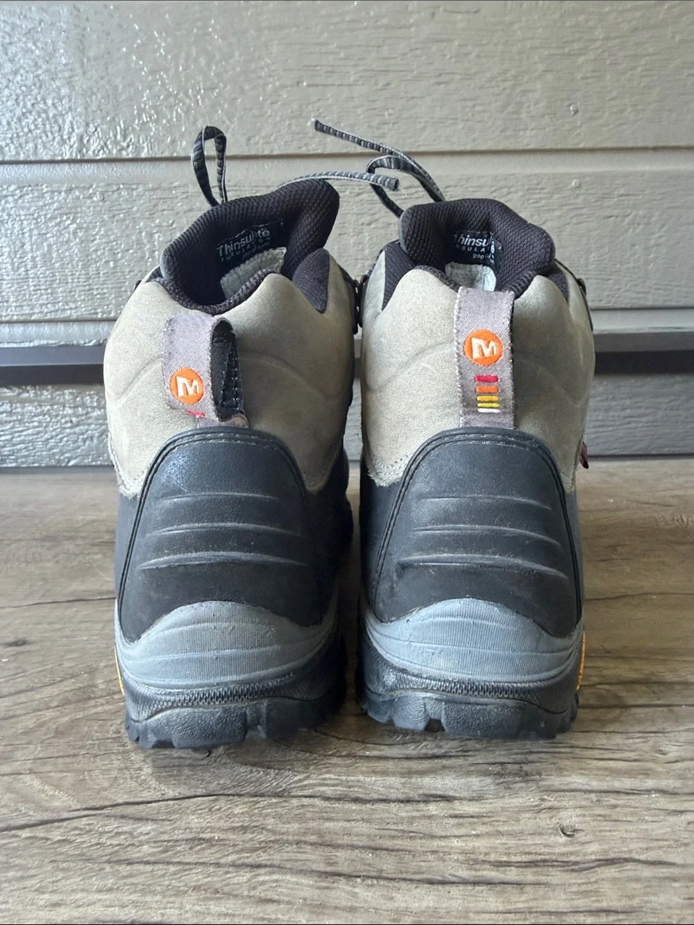Merrell Men's Waterproof POLARTEC Hiking Boot - Black and Gray size 11.5
